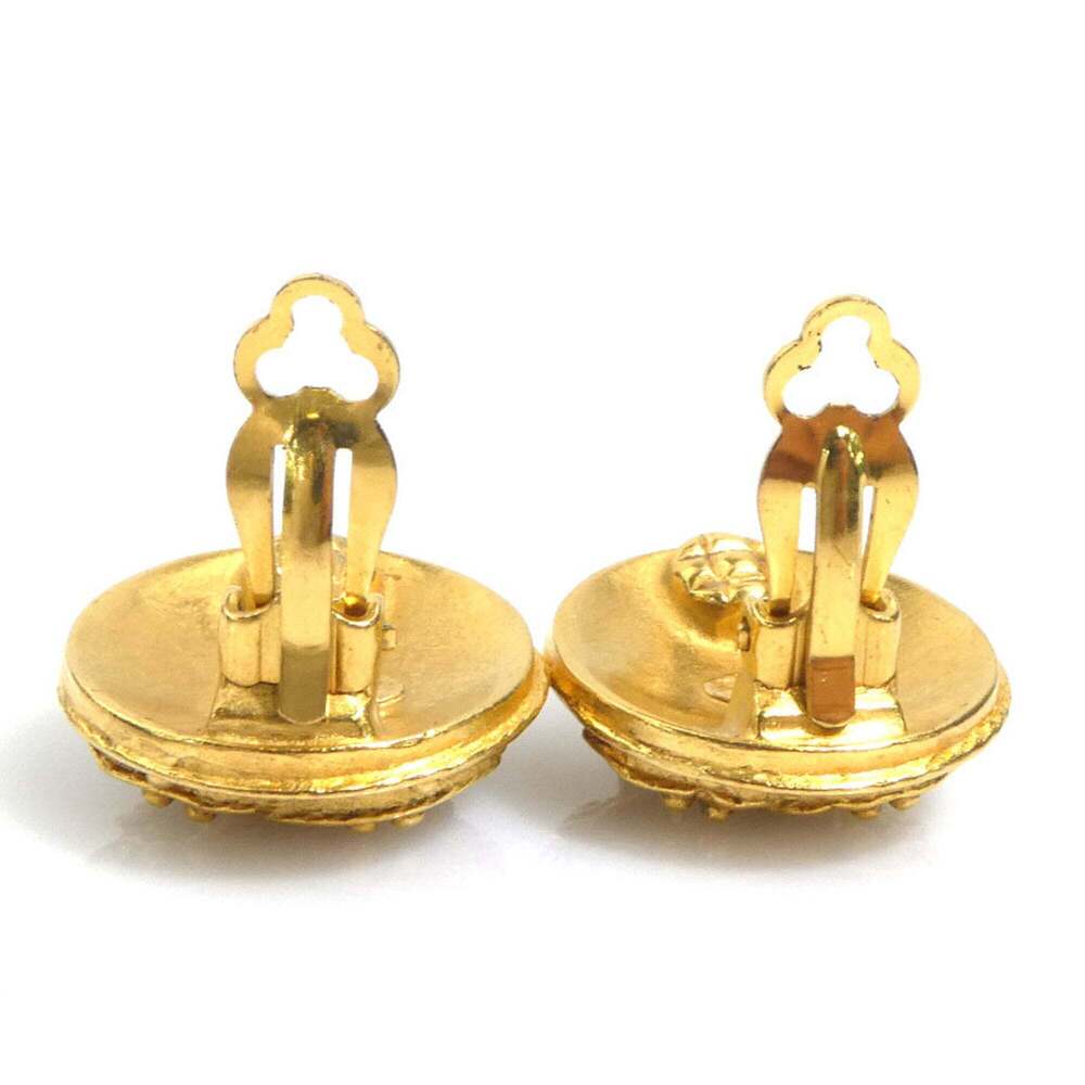 CHANEL Gold Logo Earrings - Picture 5 of 8